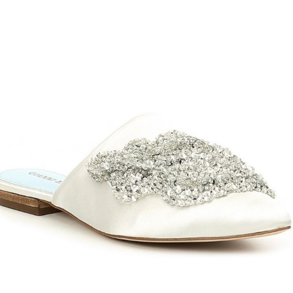 Gianni Bini Brinnay Satin Fabric Flat Mules - NWT